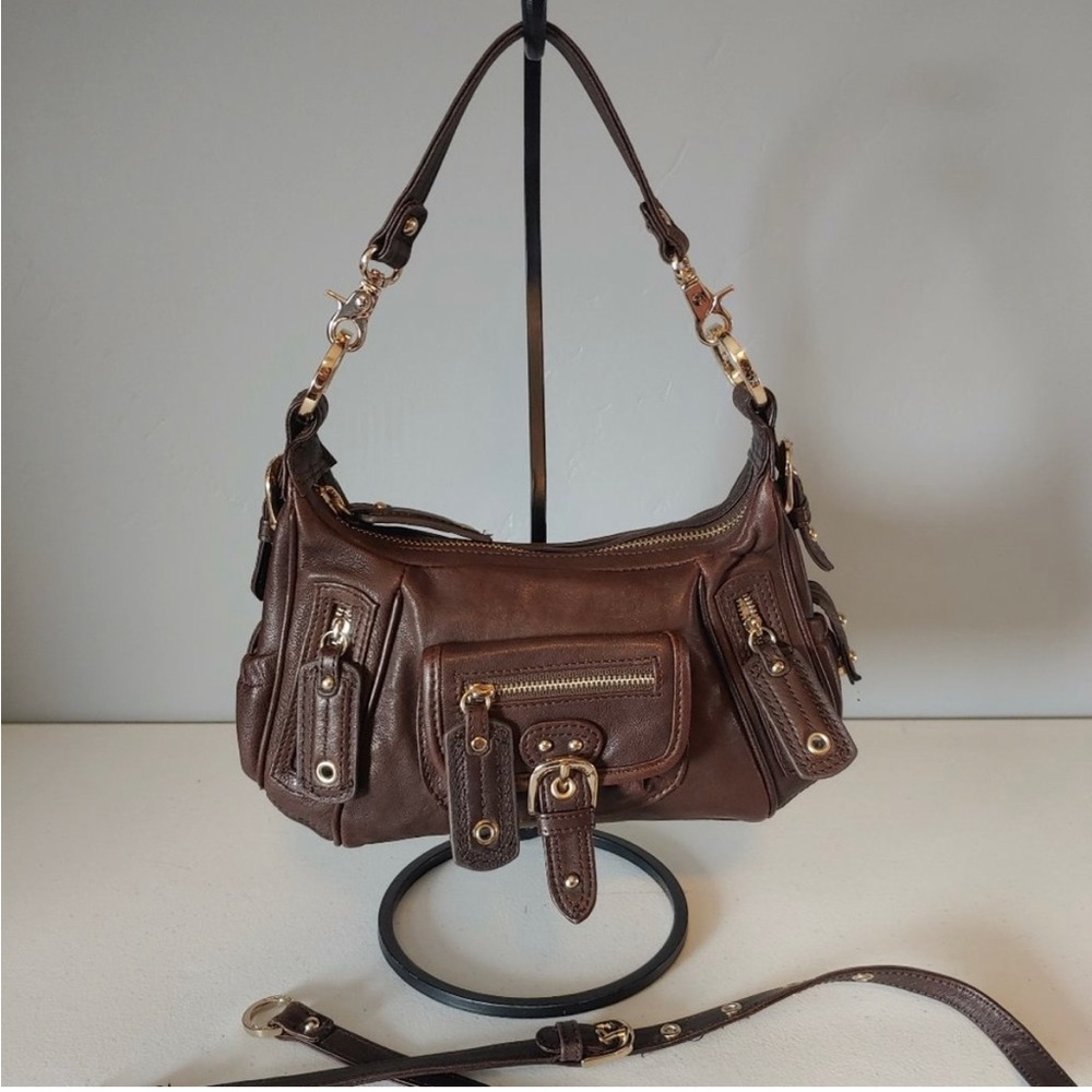 Leather shoulder bag |  90s style